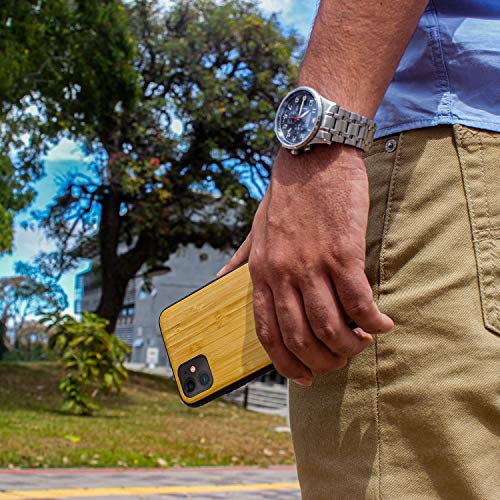 Lasergram Natural Wood Case Compatible With Iphone, Jet Airplane, Personalized Engraving Included (Bamboo) #TOP3