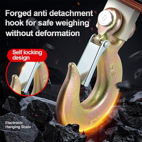 3T Portable Waterproof Crane Scale - Industrial Digital Hanging Scale with LCD Backlight, Unit Change & Zero Function for Construction, Travel, Fishing & Heavy Duty Use