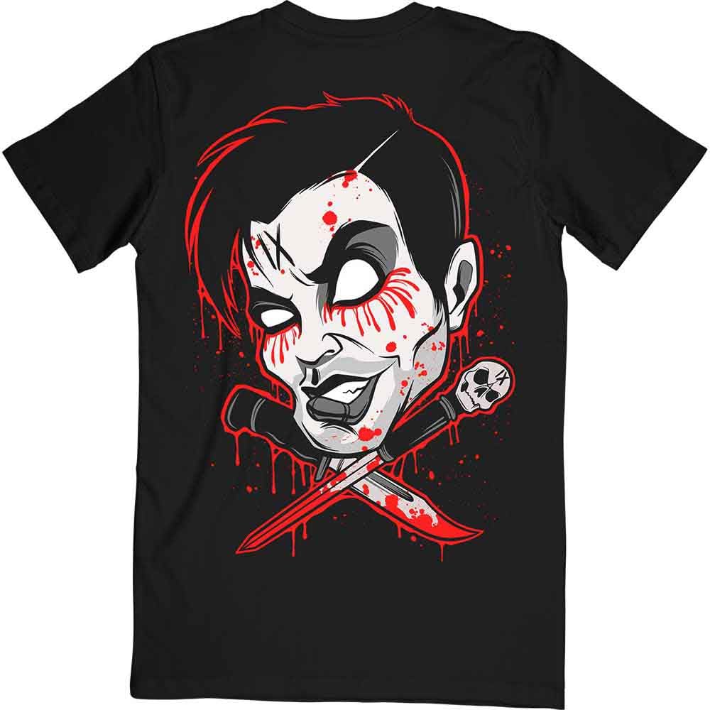 Rock Off Black Ice Nine Kills - Cross Swords - T-Shirt (Back Print) - Cotton - Size L - Officially Licensed Merch