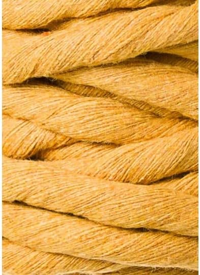 Miniatura 2 de Bobbiny Cordón de macramé de una sola capa de 0.354 in (mostaza) 33yds98 pies (100% algodón reciclado)