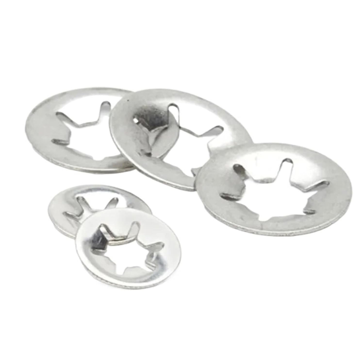 Star Washers 100pcs M3 M4 M5 M6 M8 M10 Star Lcok Plum Bearing Internal Tooth Lock Washer for Retaining Clips Fasteners(M4 50pcs)