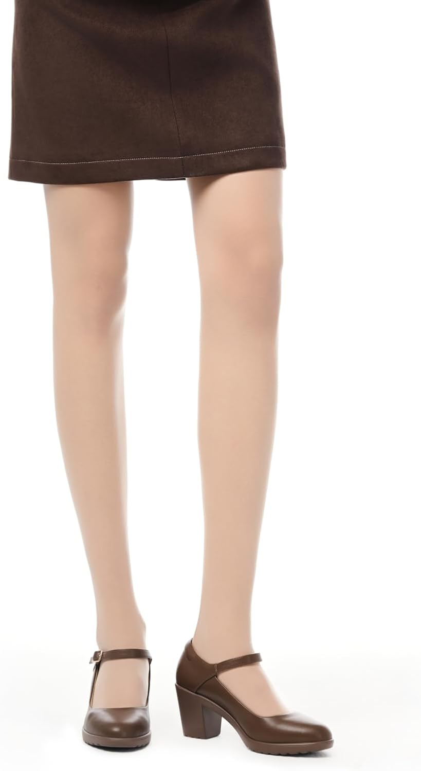 Mary Jane Heels with Arch Support, Closed Round Toe Chunky Pumps for Women, Comfortable Block Heel Dress Shoes - Image 6