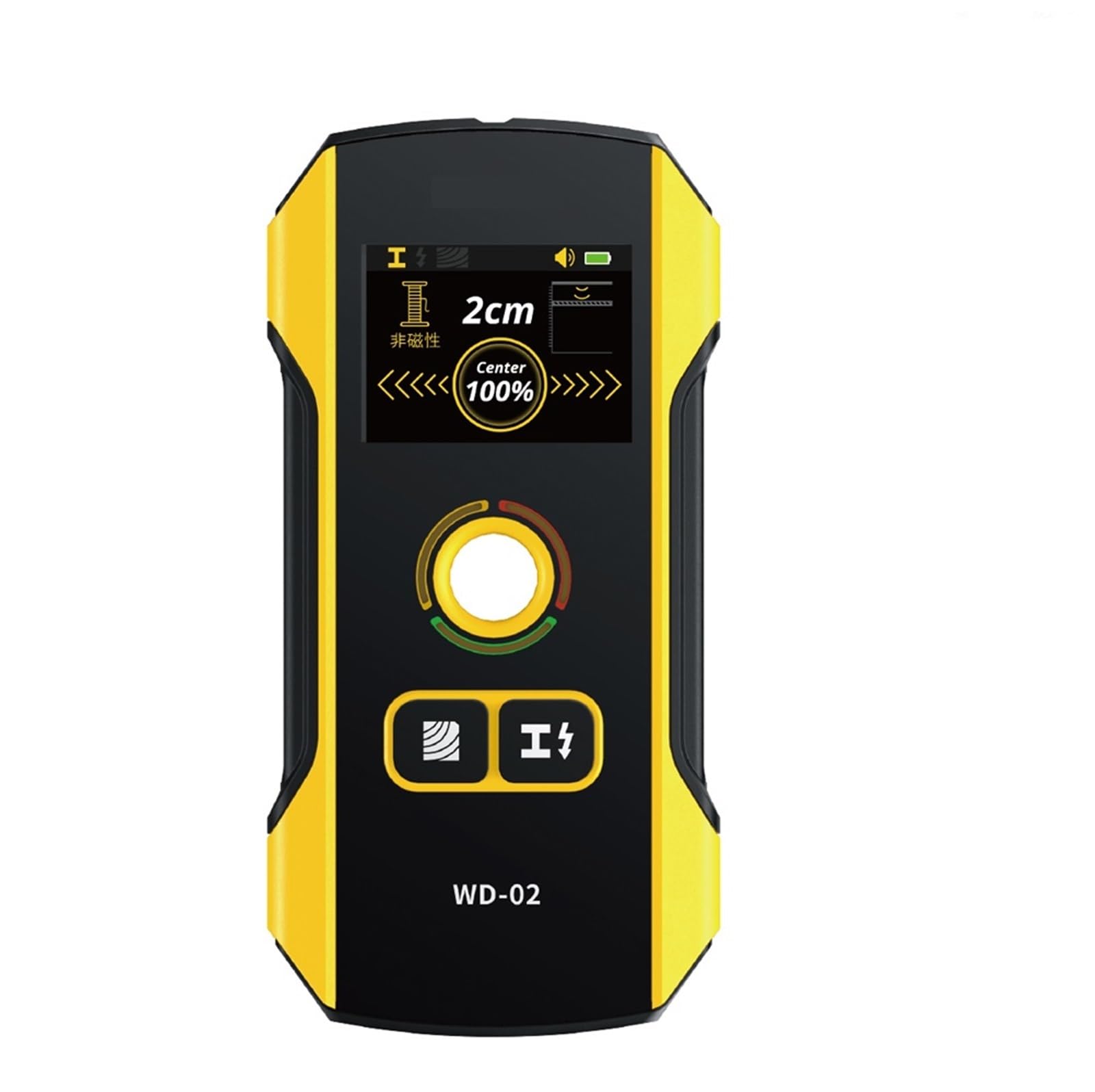 Detector de pared, sensor de metal, detector de vigas de madera, escáner de cable con corriente, herramienta de posicionamiento y centrado(WD-02)