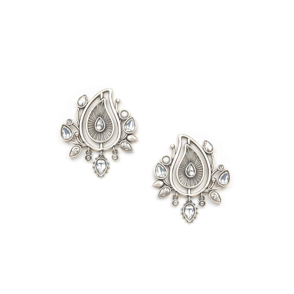 by Caratlane Gup Shup Earrings in 925 Oxidised Silver for women-image-22