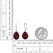 Gem Stone King 925 Sterling Silver Created Red Ruby Dangle Earring 12.00 Cttw Pear Shape 16X12MM