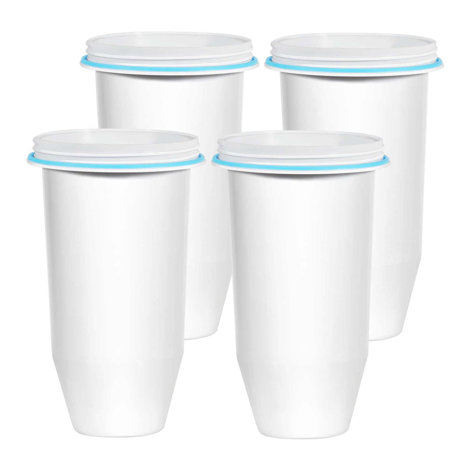 Recogwood Upgraded 5-Stage Water Filter Replacement for Zero Pitcher & Dispenser, 0 TDS Filtration, Reduces Lead, Chromium, PFOA & PFOS, Compatible with ZR-001, ZR-004, ZR-017, 4-Pack