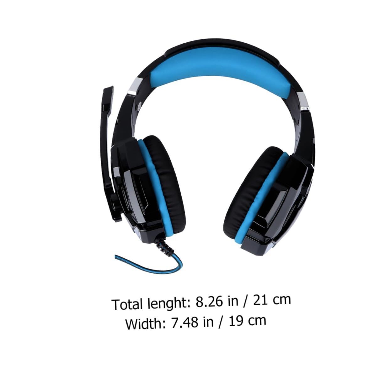 Gadpiparty 1pezzi Cuffie Gaming Over-ear Luminescent Con Microfono e Cavo Di Adattamento Comfort Estremo Per Lunghe Sessioni Di Gioco Isolamento Acustico Eccellente Materiali Amici Della