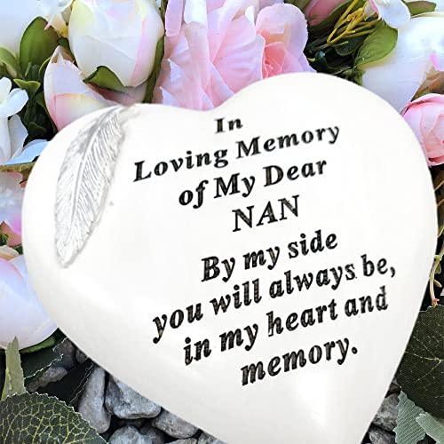 OnlineStreet Memorial Stone Heart Plaques Grave Ornaments - Image 2