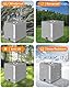 SOBEAU IBC Tank Abdeckung 1000L, IBC Container Zubehör, Wassertank Abdeckplane mit Transparenter Folie, Anti-UV Schutzplane Regenwassertank Abdeckung, IBC Wassertank Abdeckung, Grau