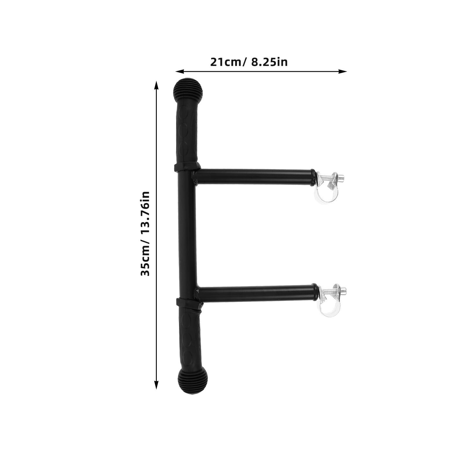 Rallonge de Poignée pour Poussette Réglable, Extension Double Tube Compatible Barre 0,8 à 1,3, Accessoire de Guidon Ergonomique avec 3 Fixations Sécurisées, pour Balade et Courses