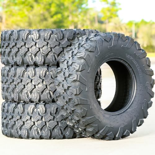 Set of 4 (FOUR) Forerunner Gotham A/T ATV UTV All-Terrain Off-Road Radial Tires-30x10.00R14 30x10R14 30x10x14 79J Load Range 8 Ply BSW Black Side Wall