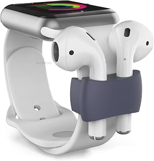 McStorey Apple Watch Kordon Tutucu Silikon AirPods Taşıyıcı Kaymaz Aparat Series 9 8 7 SE Ultra Uyumlu