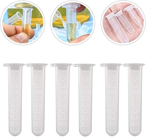 Zoomto ZOOMTO-051-10ML Microcentrifuge Tubes 200Pcs,Centrifuge Tubes With Attached Lid,Clear Round Micro Centrifuge,Small Sample Bottle Vials Container For Lab,Plastic Lab Snap Tubes,Clear Graduation thumb #6