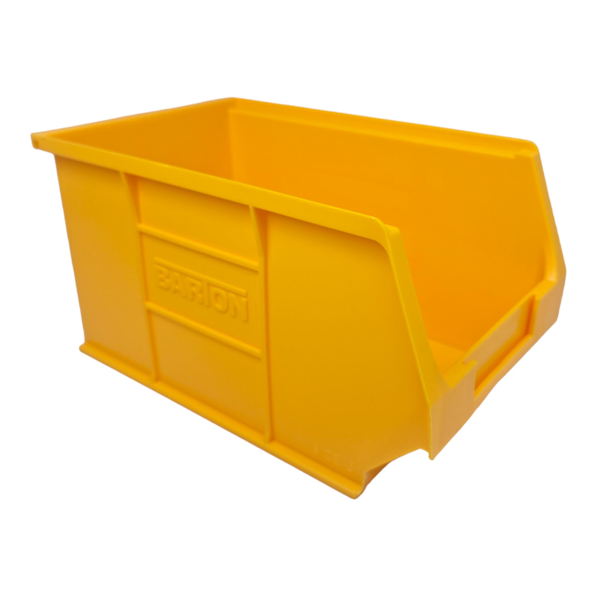 Yellow Storage Lin Bins | Tool Organiser Bin | Stackable Boxes for Garage | Wall Hanging Box | DIY Storage | Plastic Drawers (Medium-240x150x132mm) (2 Bins)
