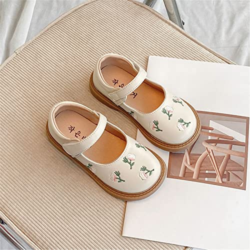 Girls Toddler/Little Kid/Big Kid Embroidered Shoes Lightweight Anti Slip Sandals Comfortable Summer (B, 1 Big Kids)3