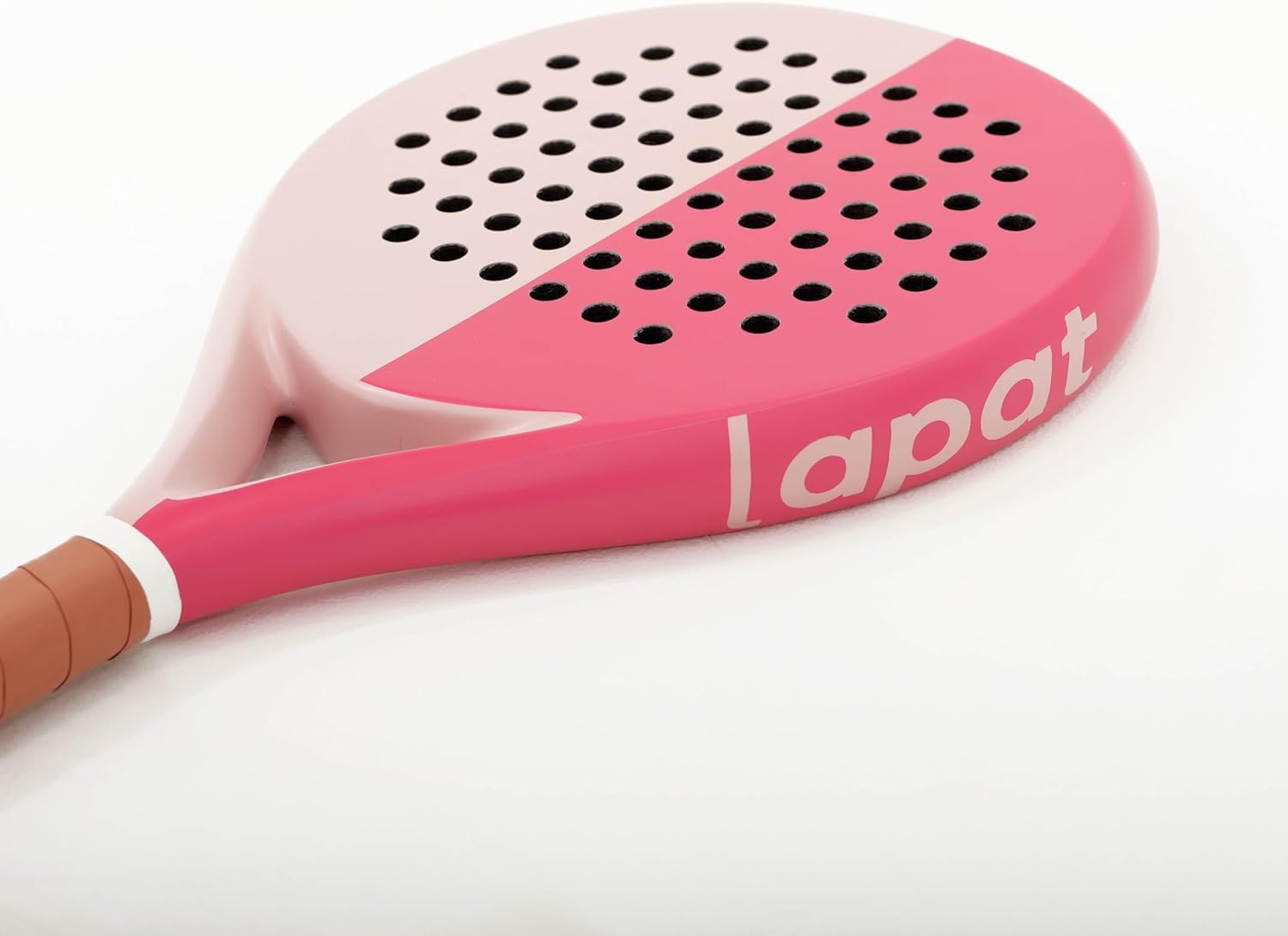 LAPAT - Pala Padel con Superficie de Carbono y Fibra de Vidrio - Raqueta Padel EVA-17 de 360 Gr. Rosa Miami - Palas de Padel con Potencia y Control Equilibrados y Mango Antisudor