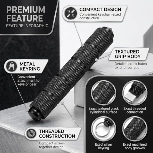 Image of TRIDEX Portable Utility Cutter with Stainless Steel Blade, Compact Keychain Box Cutter, EDC Mini Cutting Tool for Camping, Hiking, Travel, DIY, Office & Everyday Use