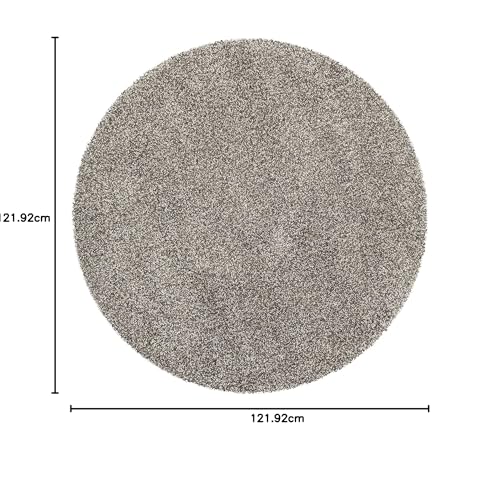 Image of CD Carpet Anti Slip Shaggy Fluffy Fur Rugs and Carpet for Living Room Bedroom Kids Room Plain Circle Carpets for Home with 2 Inch Thickness (Color D /Grey Size 4x4 Feet Round)