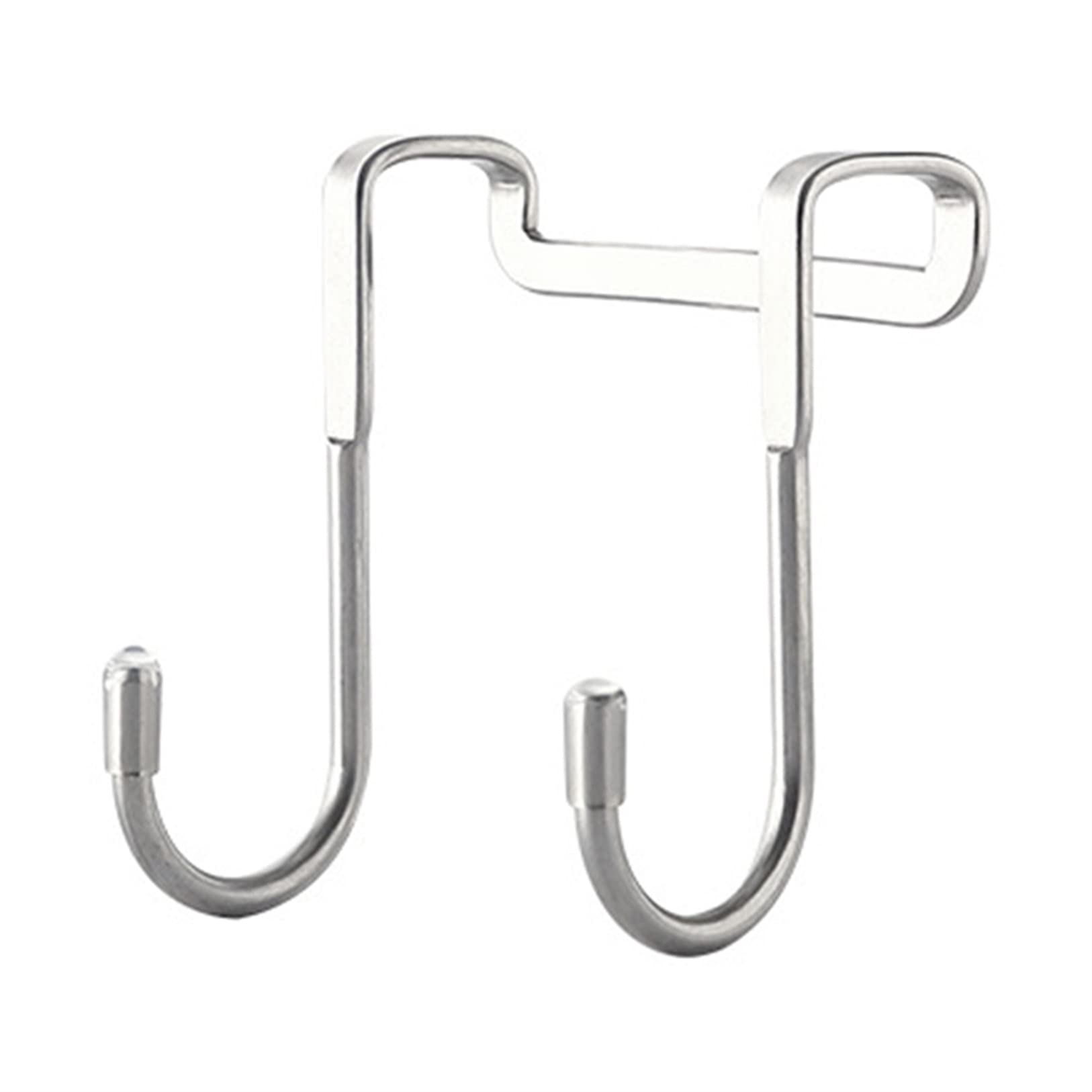 Flybloom Silver Over Cabinet Hook, Metal Over Door Hooks Double S Shaped Hooks Shower Door Hooks For Kitchen, Bathroom, Cabinet, Closet, Drawer(Silver)