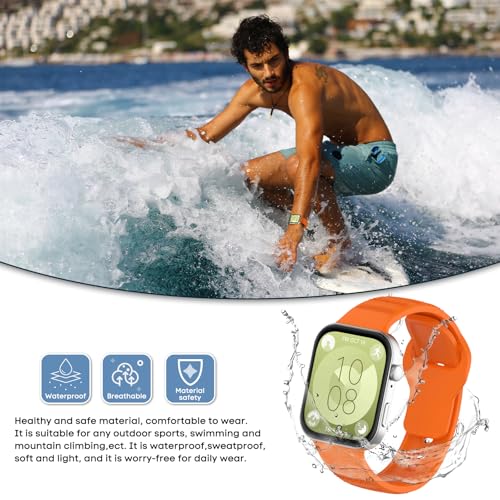 Xisair 2 Replacement Watch Bands Compatible with Huawei Watch Fit 3/4 Silicone Strap, Casual Sports, Breathable Classic Straps, Unisex - Image 3