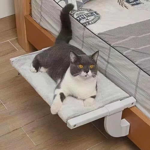 猫ハンモック ベッド 猫用ハンモック 窓用 ワンタッチ 猫用ベッド 掛け式 置き型 猫 はんもっく 大きめ 床置き 猫ベット マット 洗える ふわふわ 猫 ベッド 暖かい ハウス 自立式 猫 寝床 夏用-冬用 コンパクト オールシーズン ねこソファ 猫窓パ