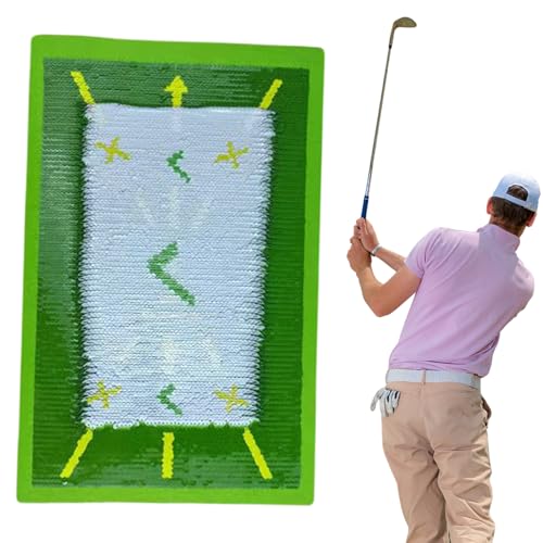 ゴルフスイングマット - 携帯可能なパスフィードバック付きマット | ゴルフ 打撃 トレーニング 機器 - 家庭用 個人 フィットネス スポーツ レクリエーション アウトドア 練習 エクササイズ 向上