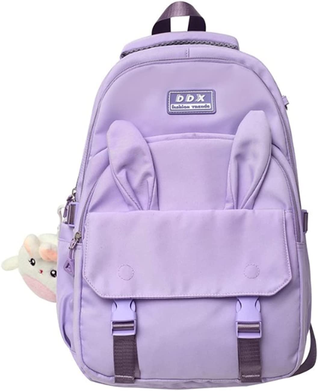 Ansair Girls Purple Bunny Backpack, Bad Bunny Backpack, Bunny Backpack For School, Kawaii Bunny Ear Backpack With Cute Bear Pendant For (Color : )