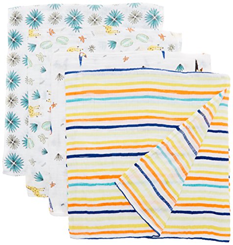 aden + anais Classic Muslin Swaddles 4 Pack - Into The Jungle