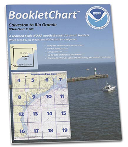 Paradise Cay Publications NOAA BookletChart 11300: Galveston to Rio Grande