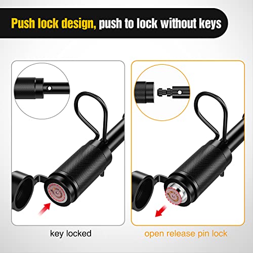 Image of Nilight Trailer Hitch Lock Pin 5 /8 inch Locking Receiver Hitch Pin Keyed Unique Weatherproof Anti-Theft Lockable Fits 2 inch 2-1 /2 inch Receiver Extra Long 3-1 /4 inch Span Tow Truck Boat Bike Truck