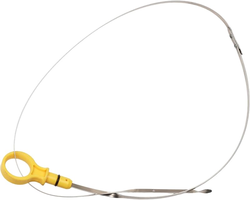 Engine Oil Dipstick No.5L1Z6750AA Oil Level Dip Stick Double Hole Indicator for Lincoln Navigator W/ 5.4L V8 2005-2014 Plastic Metal Yellow
