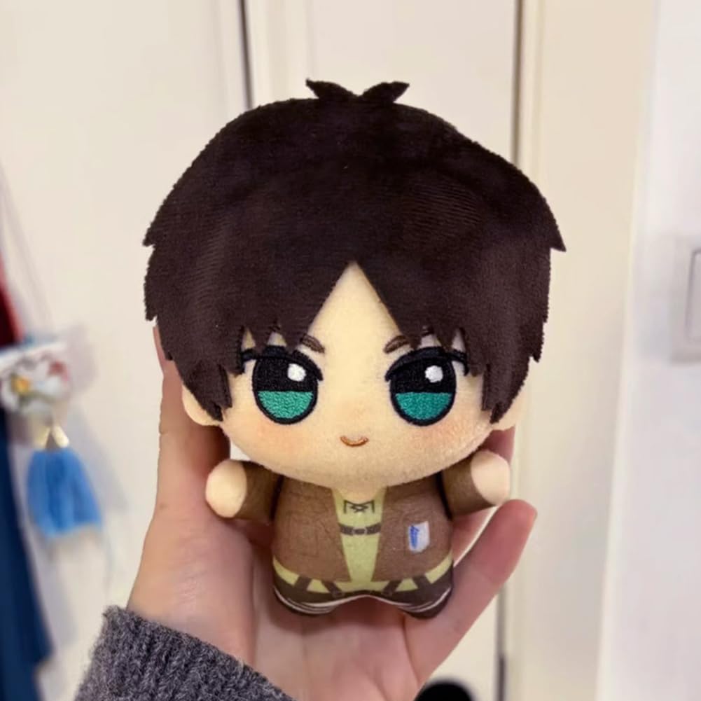 Zhongkaihua Anime-Plüschfigur Levi/Zoe Hans/Eren Jaeger, weich, gefüllt, Anime-Schlüsselanhänger, Tasche, Rucksack, niedliche Anhänger, Dekorationen, Sammlerstücke, Geschenke, 10 cm