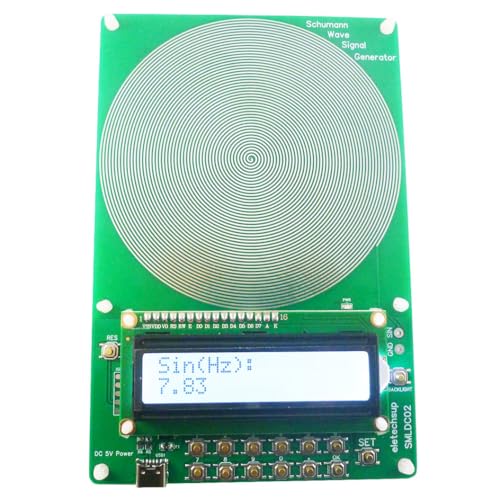eletechsup Schumann Resonance Pulse Sine Wave Generator, 7.83Hz-100KHz Range, 3.5mm Audio Output, Acrylic Shell, Retains Frequency After Power Off (No Shell)