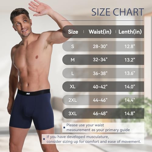 Nullktie Ultra Soft Modal Men's Underwear, Breathable Boxer Briefs No Fly, 4 Pack — view 6