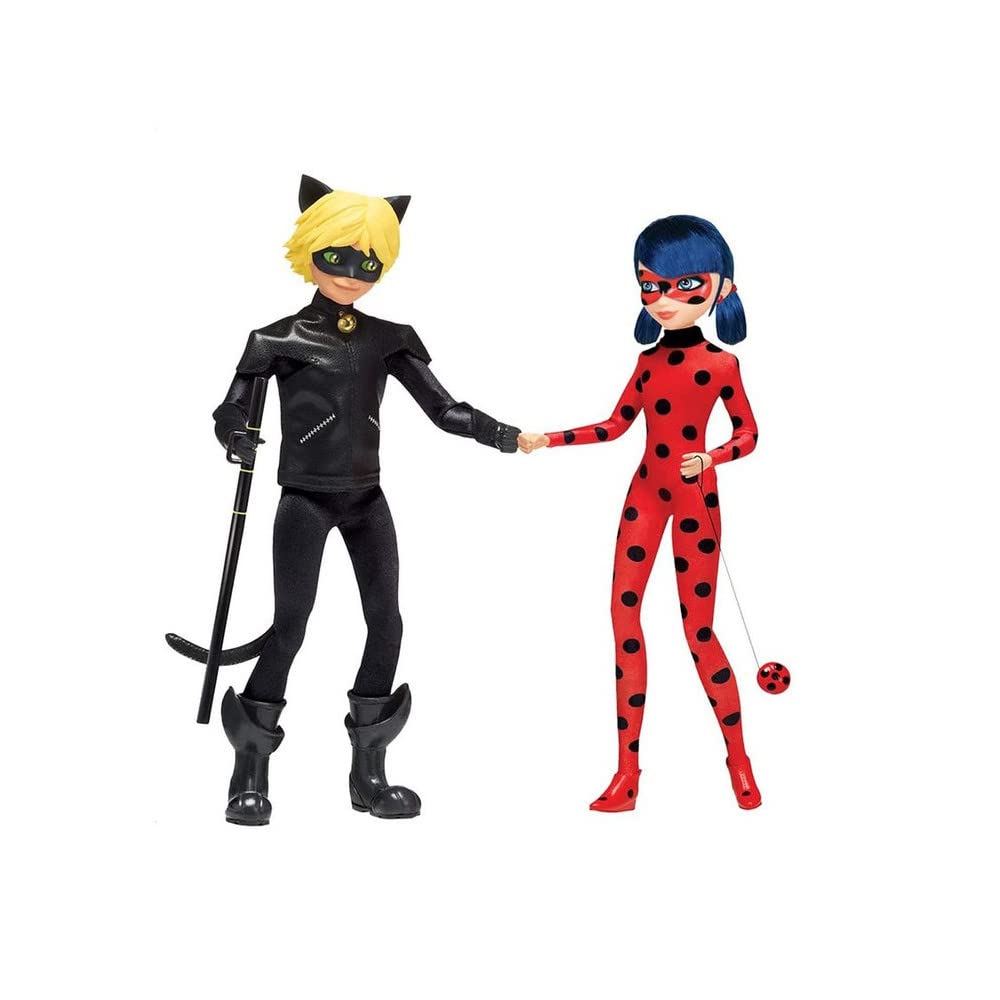 Set of 2 Miraculous Mission Accomplished Ladybug and Cat Noir Multikids Dolls – BR1555, Red
