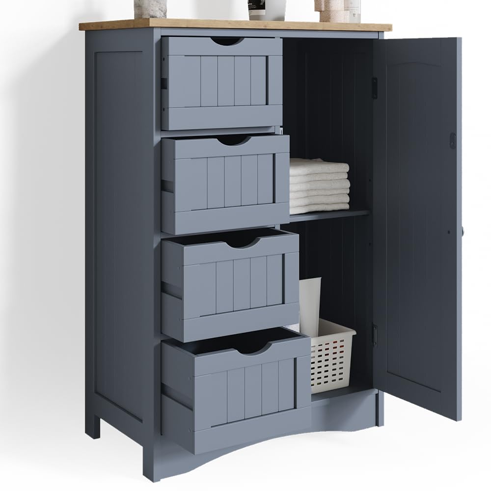 Vicco Meuble Salle de Bain Bianco, Gris, 55x81cm