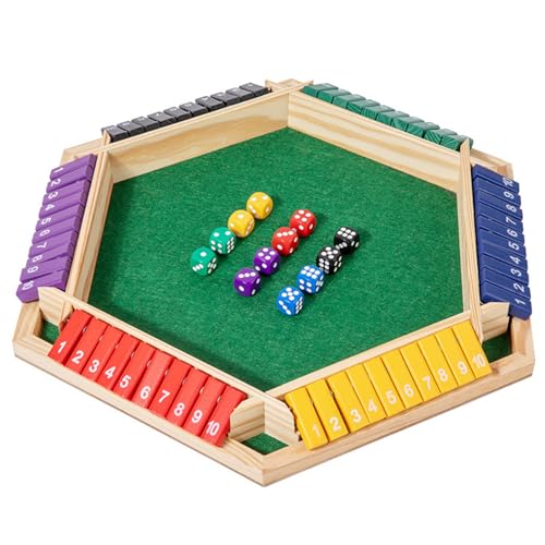 Fermer la boîte jeu de dés classique en bois jouet de stratégie enfants adultes