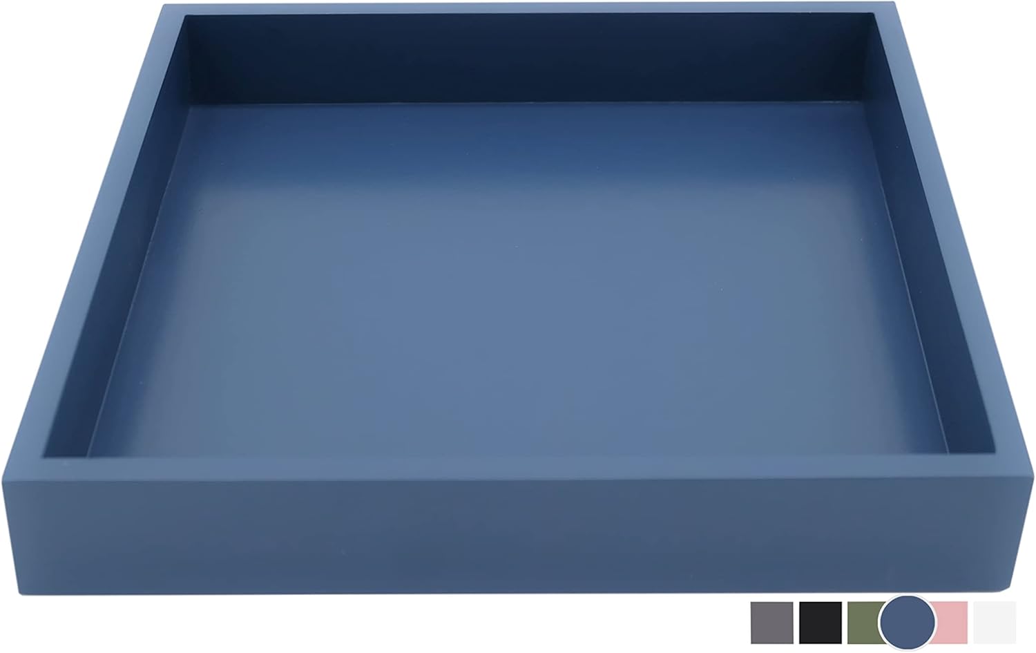 Montecito Home 10"x10" Small Square Wood Decorative Tray for Office