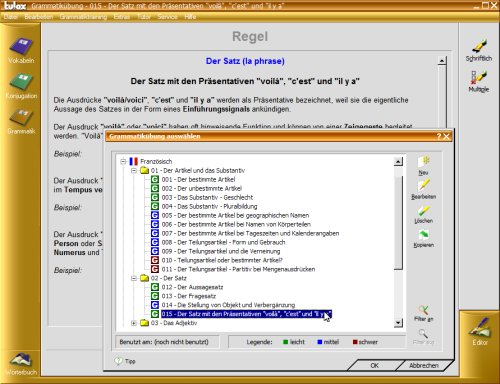 tulox Sprachtrainer Französisch - Vokabeltrainer, Konjugations- und Grammatiktrainer inklusive großem Wörterbuch mit 90.000 fremdsprachlichen vertonten Vokabeln