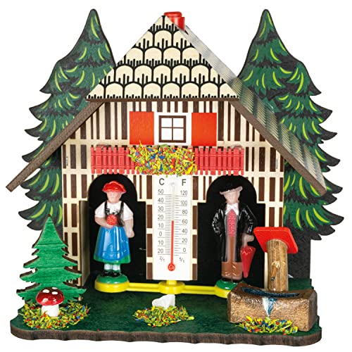 Relojes cucú para salón y casita meteorológica decorativa de Selva Negra 2