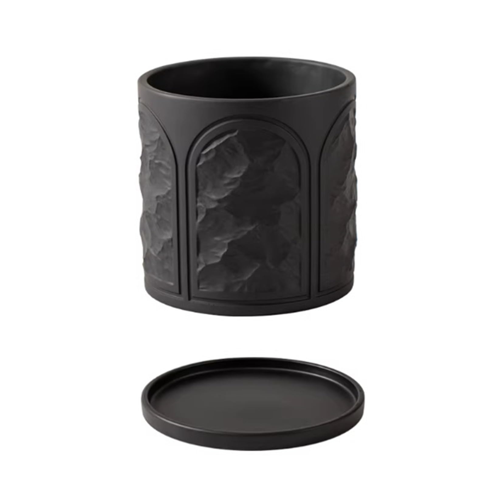 Z4T8M2K6G5 Indoor Plant Pots Nordic Minimalist Ceramic Planters: Unique And Creative Vases Designed For The Living Room Garden Planters(Black,Small)