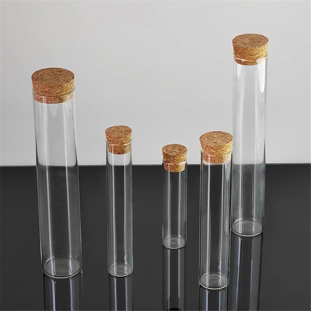 DIA 12mm bis 30mm transparentes, klares, unteres Verdickungsglas-Reagenzglas mit Korken(20x150mm 20pcs)