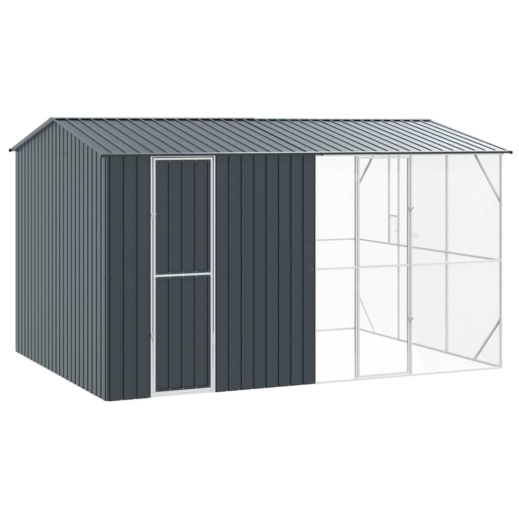 INLIFE Vogelkäfig Anthrazit 430 x 310 x 247 cm Verzinkter Stahl,Tier- & Haustierbedarf,Haustierbedarf,Vogelbedarf,Vogelkäfige & -ständer,Anthrazit,182.8 KG,3325162