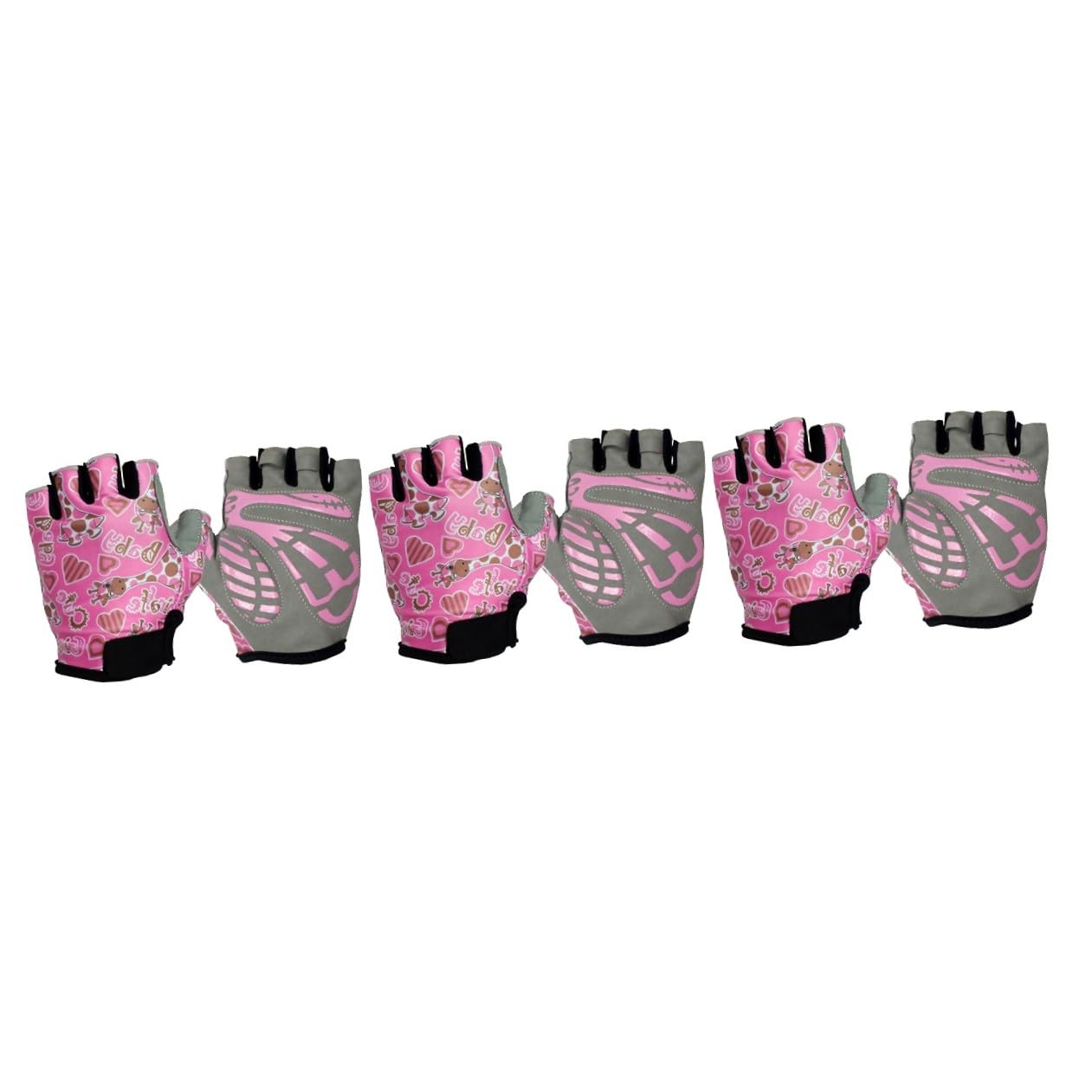 Toyvian 3paare Mädchen Fahrradhandschuhe Halb Finger Atmungsaktive rutschfeste Schutzhandschuhe Für Mädchen s Für Outdoor-Sport Und Fitnessaktivitäten