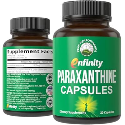 Paraxanthine Capsules for Clean, Jitter Free Energy - Enfinity Supplement - Known for Focus, Concentration, and Productivity - Plus Great for A Pre Workout - Nootropic Pills for Men & Women