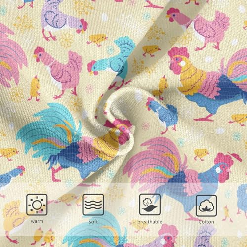 Girls Underwear Soft Cotton Colorful Fun Chickens Kids Panties in Sizes 2/3t, 4t, 5t, 6 and 83