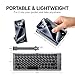 PuechAxe Foldable Bluetooth Keyboard with Stand Holder, Rechargeable Pocket Size Folding Travel Keyboard for iPhone, iPad, Tablet, Laptop, Smartphone, B088