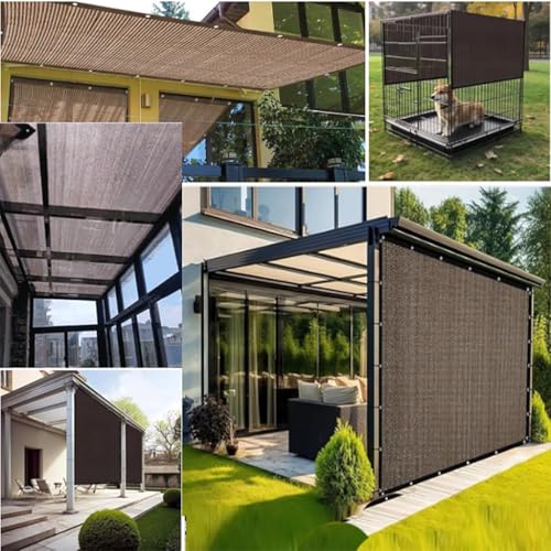 Voile d'ombrage marron respirant pour pergola et jardin serein