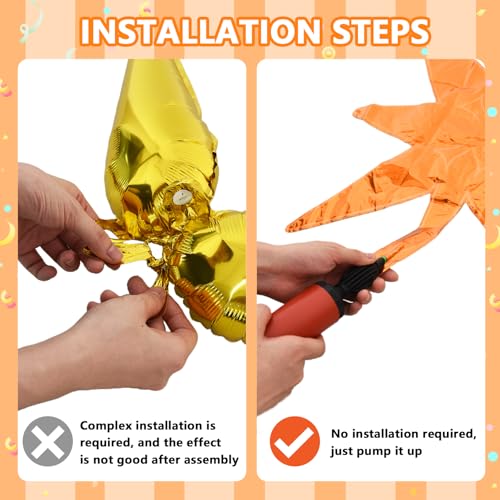 Image of TONIFUL 4 Pcs Explosion Star Balloons Black and Orange Foil Party Decor | 22 Inch Large Mylar Star Balloon for Halloween Party Decor Graduation Sport Themed Birthday Baby Shower Photo Booth Supplies