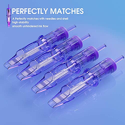 Image of Mast Pro Tattoo Cartridges 20Pcs Disposable Needles Bugpin Round Magnum 1209RM